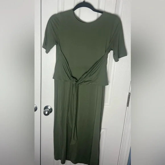 knee length dresses for ladies Dress Casual Midi By Banana Republic In Green, Size:S – Clothes Mentor  Portage MI #270 main image 1